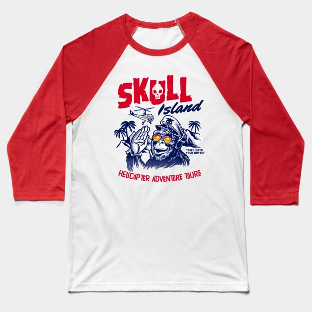 Skull Island Helicopter adventure tours Baseball T-Shirt by GiMETZCO!